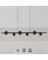 IOS * LÁMPARA LINEAL 6L*GU10 NEGRA